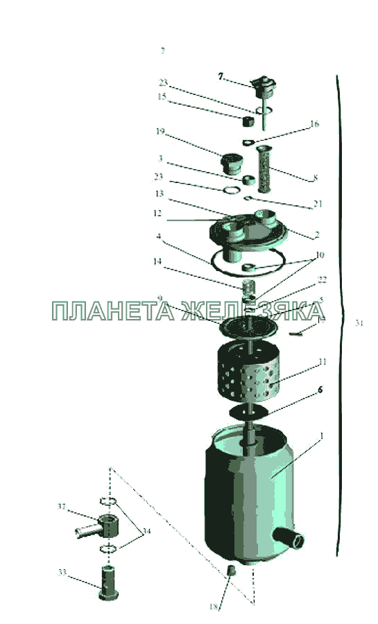 Бак масляный 64221-3410008 МАЗ-533731