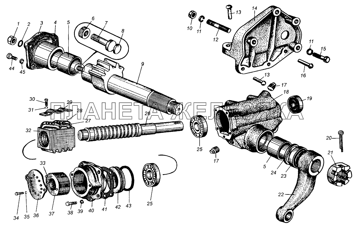 Механизм рулевой МАЗ-5429