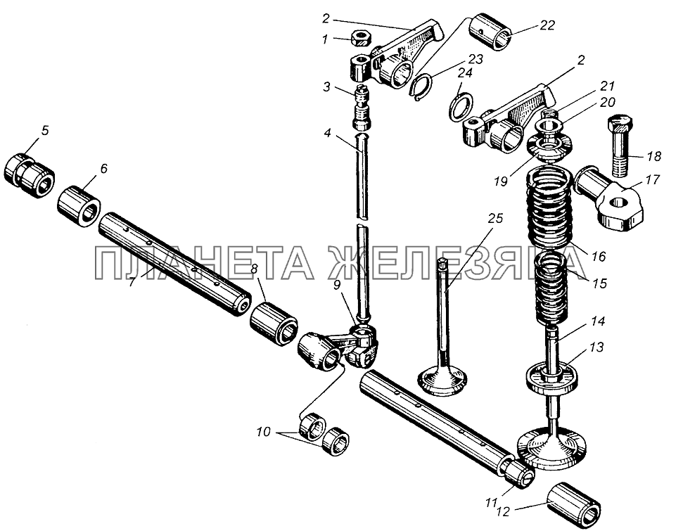 Клапаны и толкатели МАЗ-5429