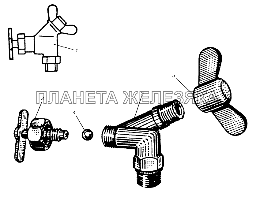 Кран отбора воздуха МАЗ-5429