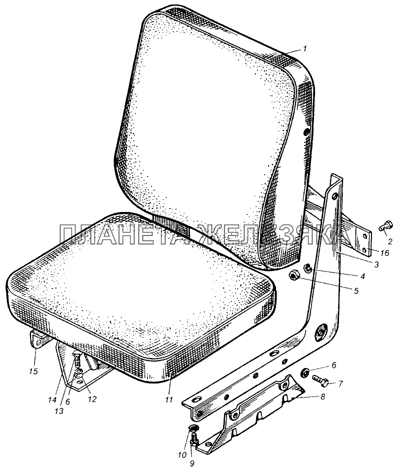 Сиденье переднее МАЗ-5549, МАЗ-509А МАЗ-5429