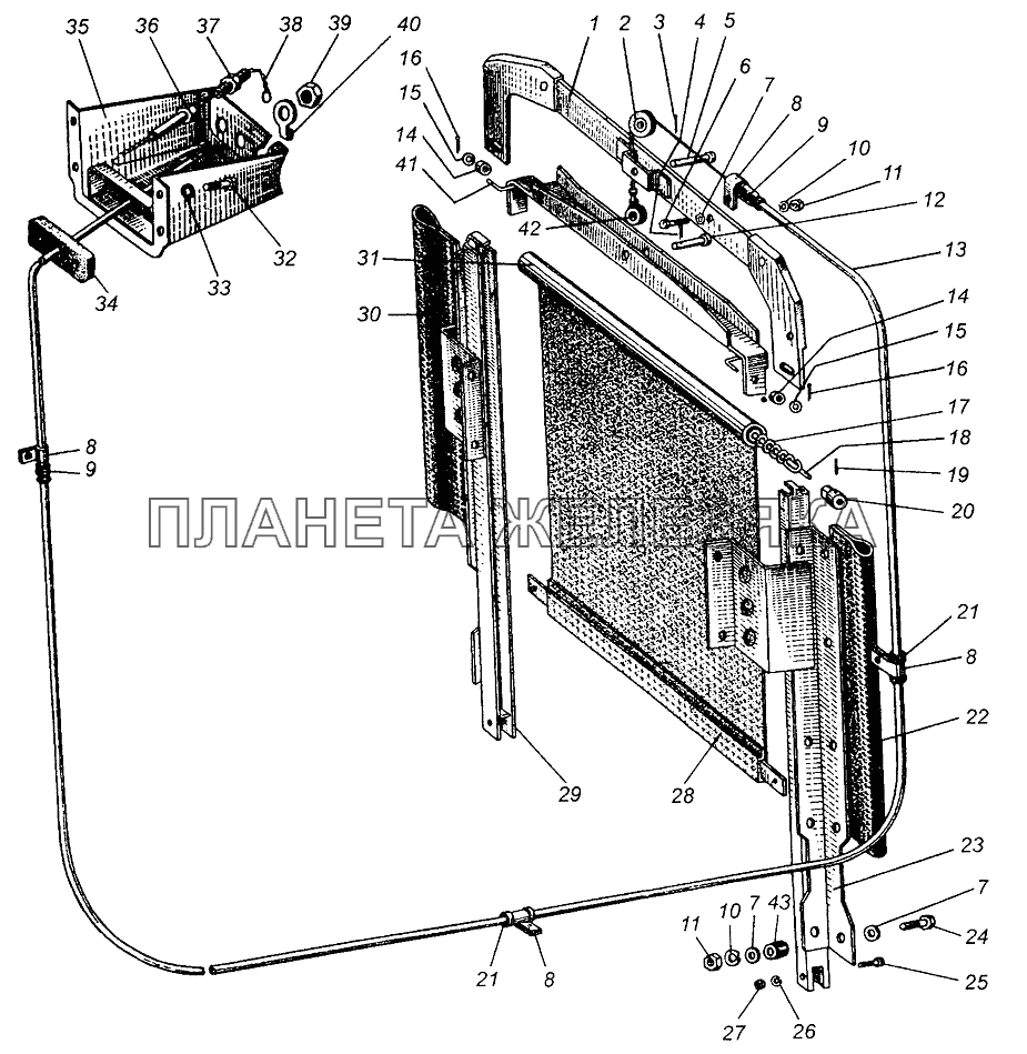 Шторка радиатора МАЗ-5429