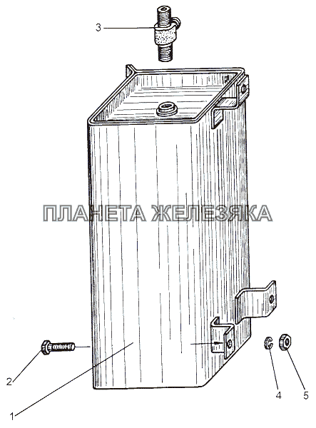 Установка бачка МАЗ-543 (7310)