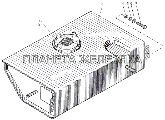 Установка расширительного бачка МАЗ-543 (7310)