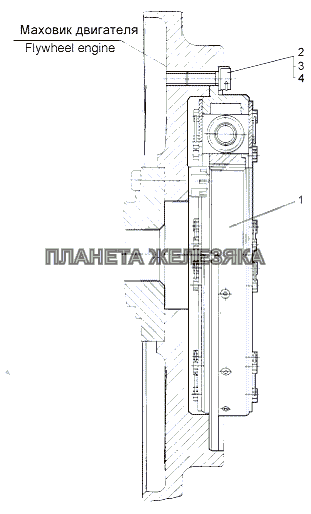 Установка демпферного соединения МАЗ-543 (7310)