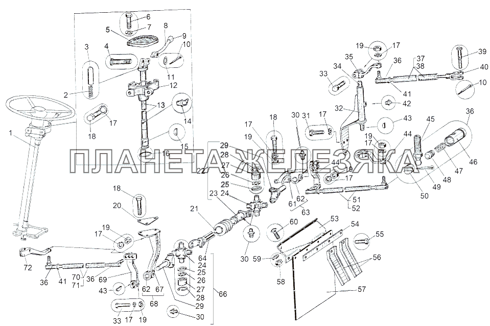 Привод переключения передач МАЗ-543 (7310)