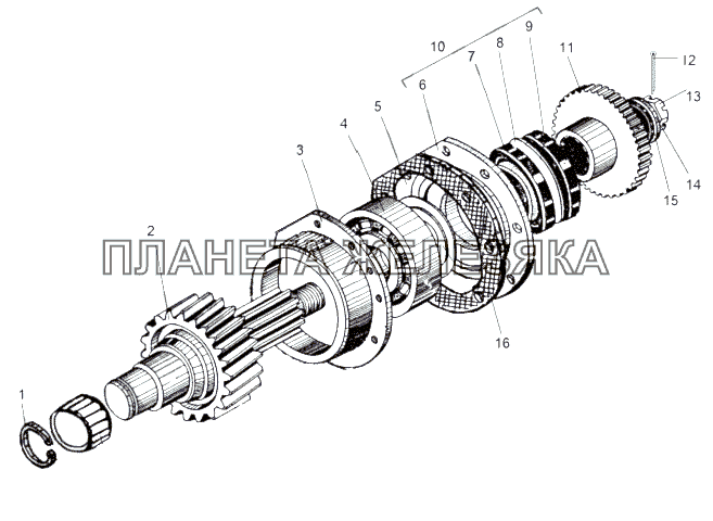 Вал ведущий 543-1731020-20 МАЗ-543 (7310)