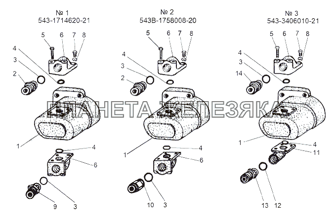 Насосы повышающей передачи МАЗ-543 (7310)