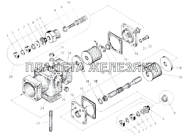 Механизм блокировки 535А-1512320-31 МАЗ-543 (7310)