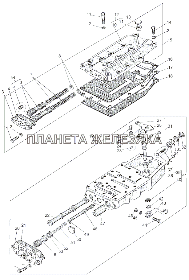 Механизм управления трансмиссией 543-1712010 МАЗ-543 (7310)
