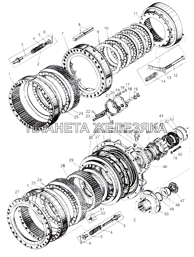 Планетарная коробка передач 543-1700035 МАЗ-543 (7310)