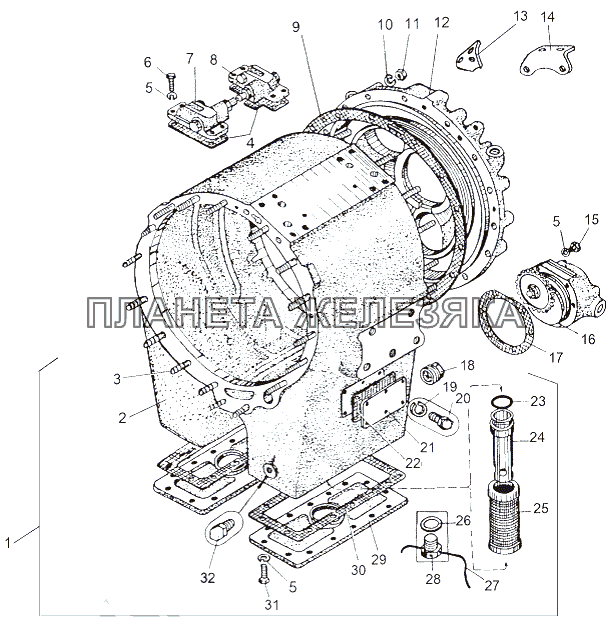Картер планетарной коробки передач МАЗ-543 (7310) Картер планетарной коробки передач МАЗ-543 (7310)