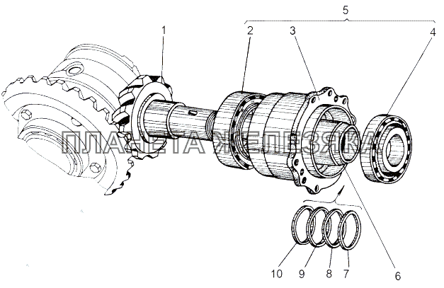 Шестерня коническая 543-2312007 МАЗ-543 (7310)