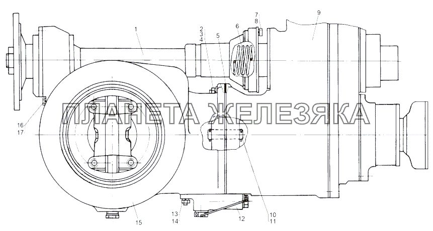 Редуктор I-го заднего моста 543-2502010-02 МАЗ-543 (7310)