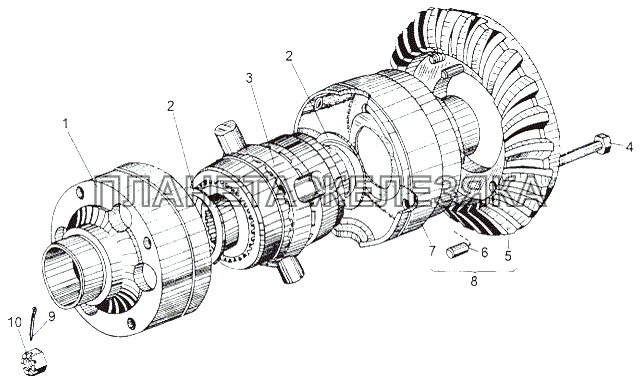 Дифференциал межколесный 7911-2403010-01 МАЗ-543 (7310)