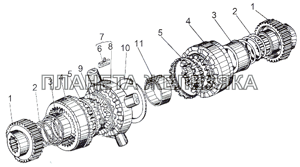 Комплект дифференциала 7911-2403004-03 МАЗ-543 (7310)