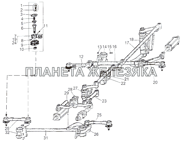 Рулевые тяги МАЗ-543 (7310) Рулевые тяги МАЗ-543 (7310)