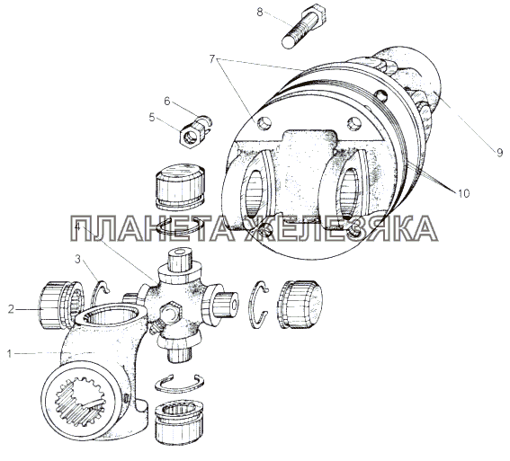 Кардан 543-3401314, 543-3401326-10 МАЗ-543 (7310)