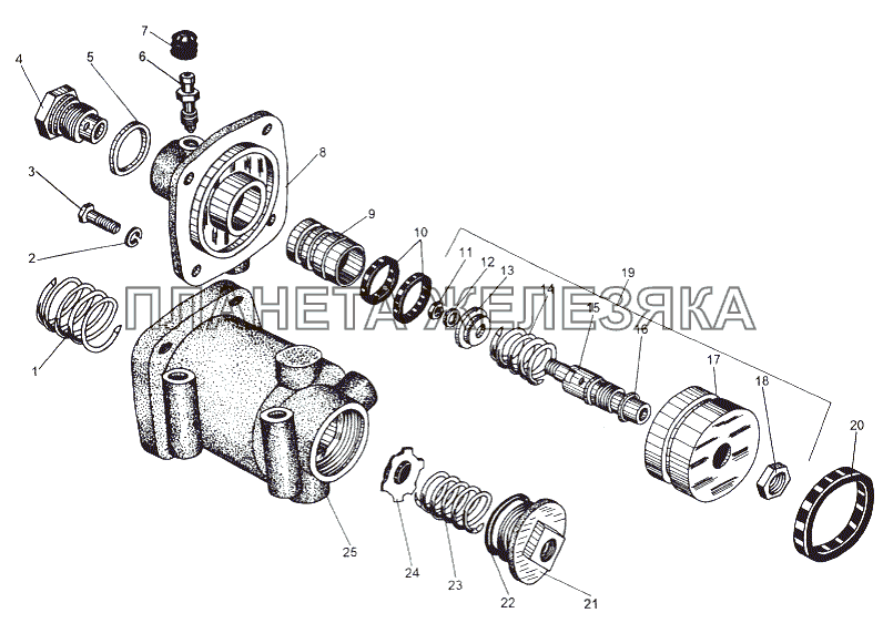 Кран тормозной 543-3514010-01 МАЗ-543 (7310)