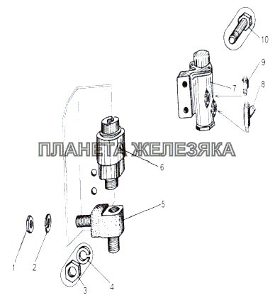 Установка регулятора давления МАЗ-543 (7310)