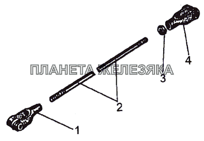 Тяга привода малaя вторая 543-3508156 МАЗ-543 (7310)