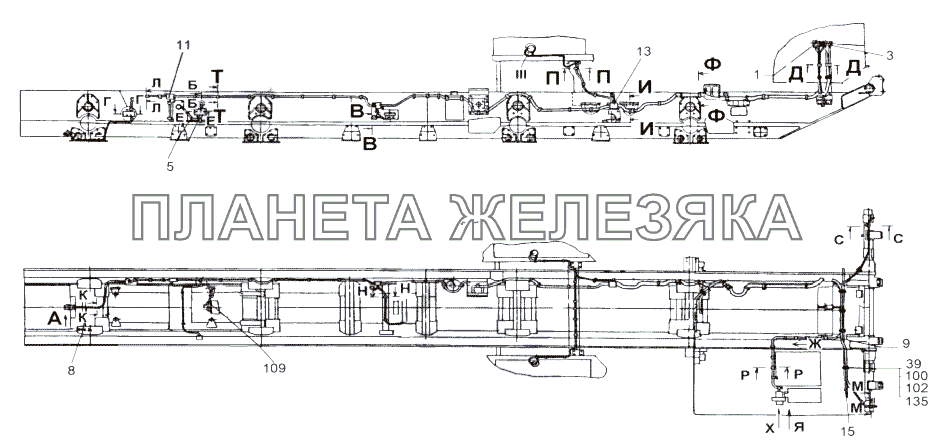 Монтаж проводов по шасси. Установка внешней розетки МАЗ-543 (7310)