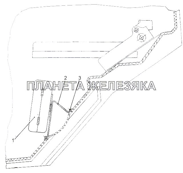 Установка аптечки 543В-3900023-10 МАЗ-543 (7310)