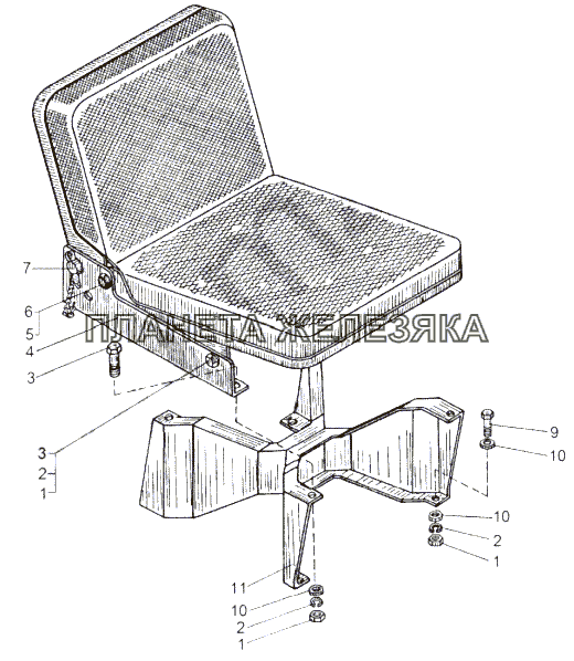 Cиденье переднее 543-6810010-10 МАЗ-543 (7310)