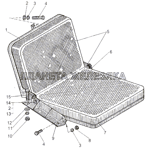 Cиденье заднее 543-6820010 МАЗ-543 (7310)