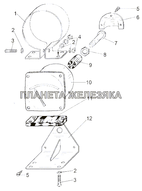 Установка напоромера МАЗ-543 (7310)