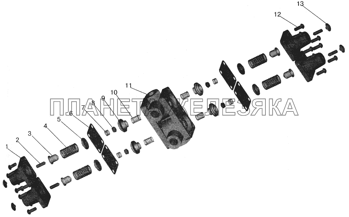 Клапан защитный четырехконтурный МАЗ-5432