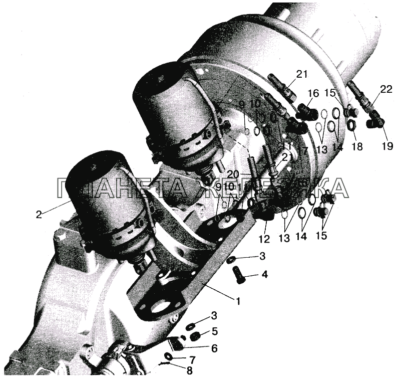 Установка тормозных камер МАЗ-543208, 543205, 543203, 543202 МАЗ-5432