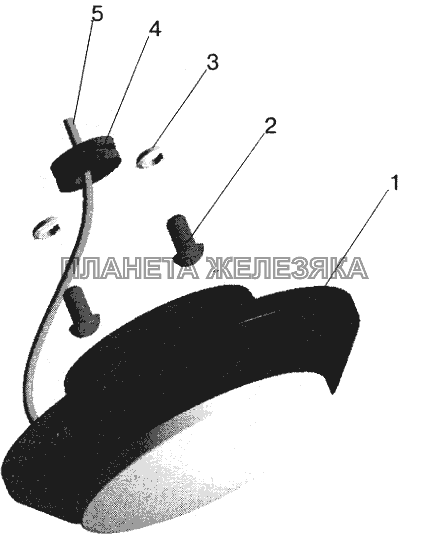 Установка плафона освещения двигателя МАЗ-5432