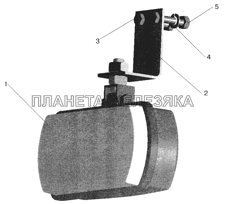 Установка фары освещения сцепки МАЗ-5432