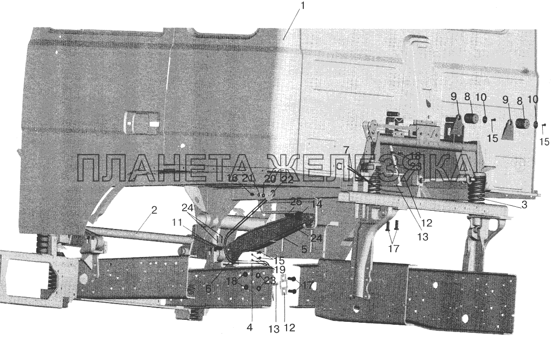 Установка большой кабины МАЗ-5432