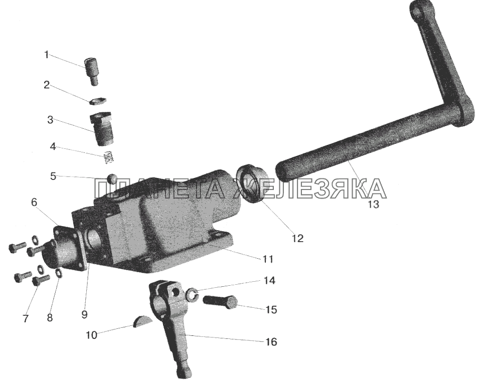 Механизм переключения передач МАЗ-5432