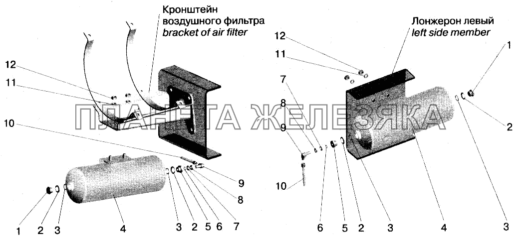 Ресивер регенерации МАЗ-543202 Ресивер регенерации МАЗ-543202