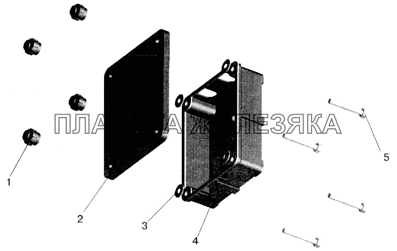 Коробка задних фонарей МАЗ-543202