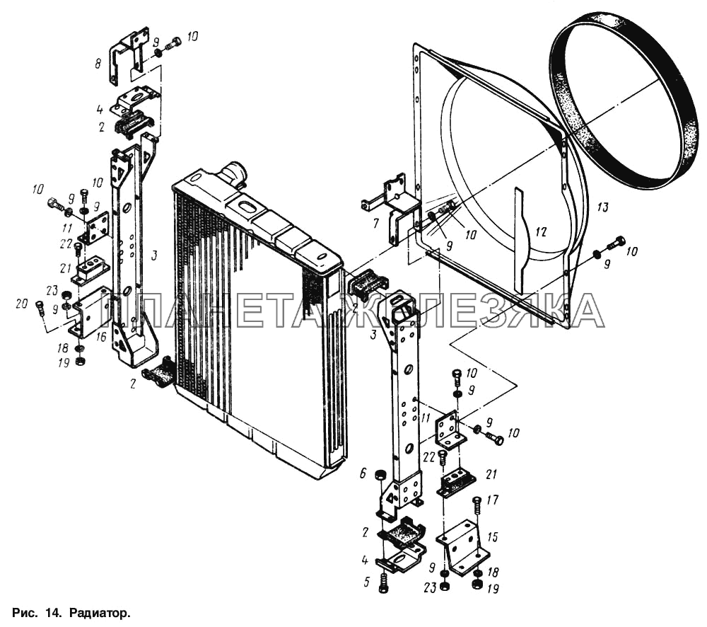 Радиатор МАЗ-54321