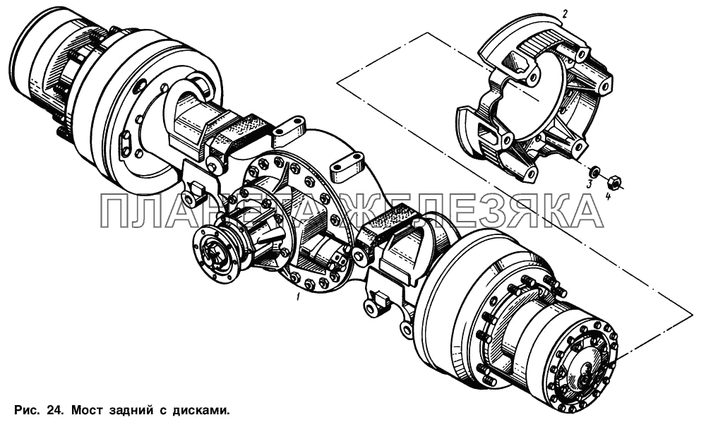 Мост задний с дисками МАЗ-54321