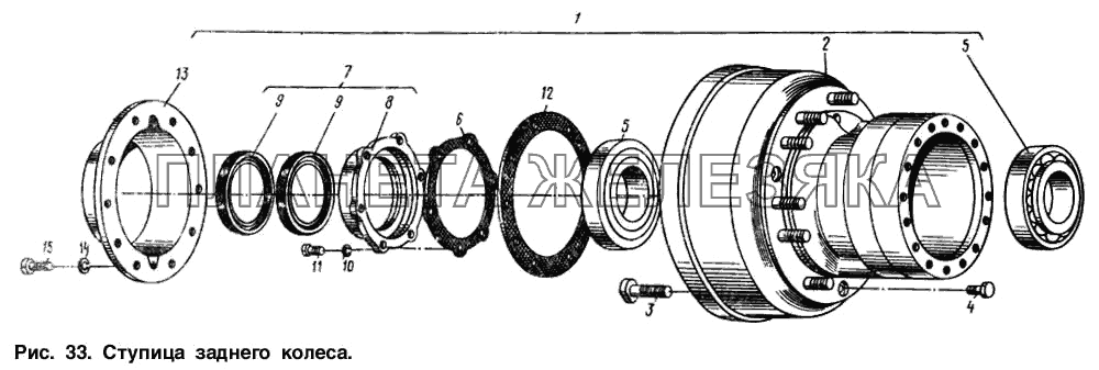 Ступица заднего колеса МАЗ-64221