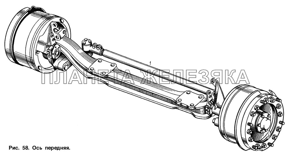 Ось передняя МАЗ-54321