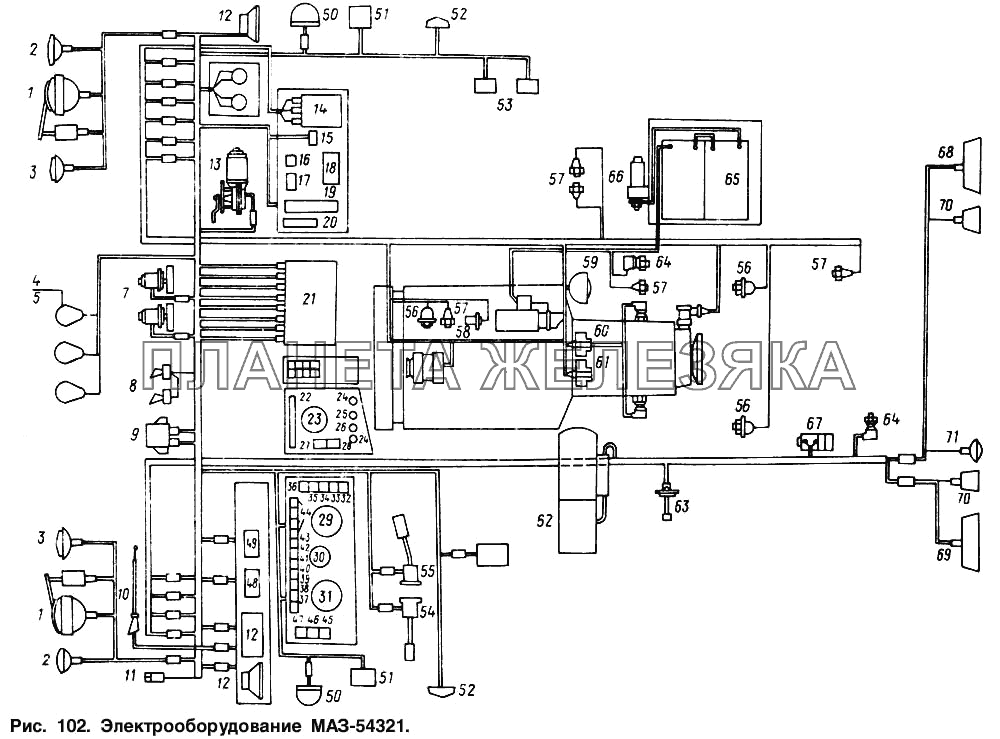 Электрооборудование МАЗ-54321 МАЗ-64221