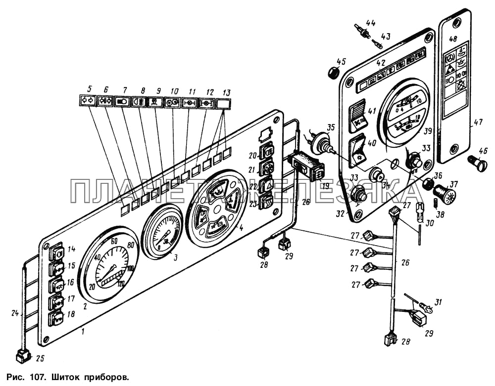 Щиток приборов МАЗ-64221