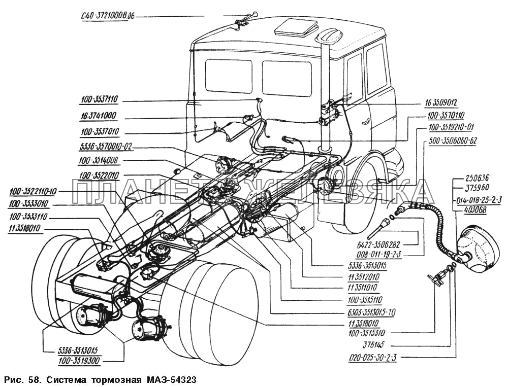 Система тормозная МАЗ-54323 МАЗ-54328