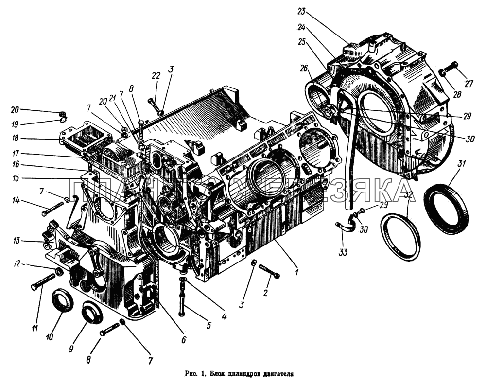 Блок цилиндров двигателя МАЗ-5433