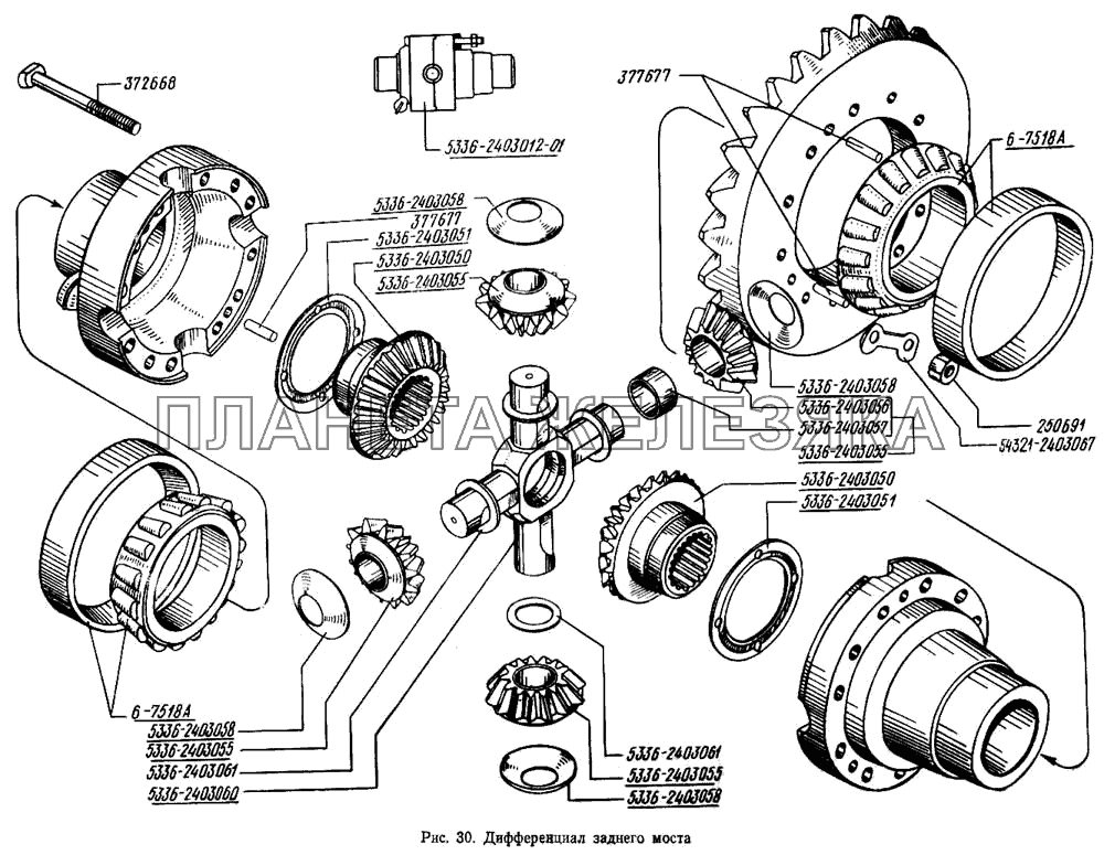 Дифференциал заднего моста МАЗ-5433