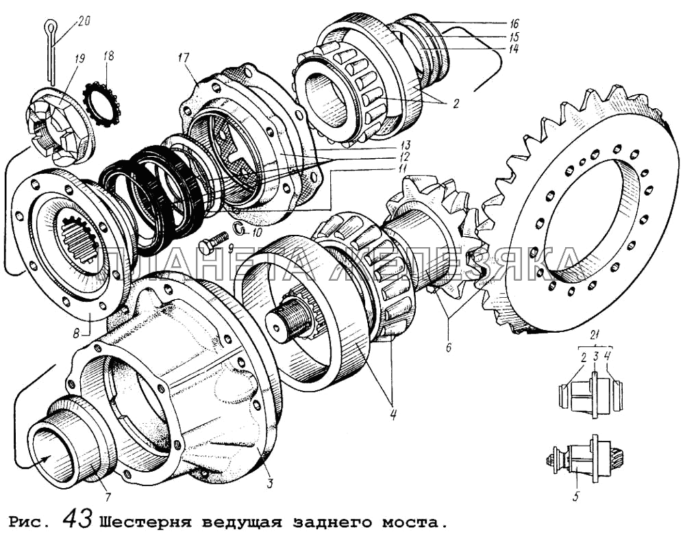 Шестерня ведущая заднего моста МАЗ-5434