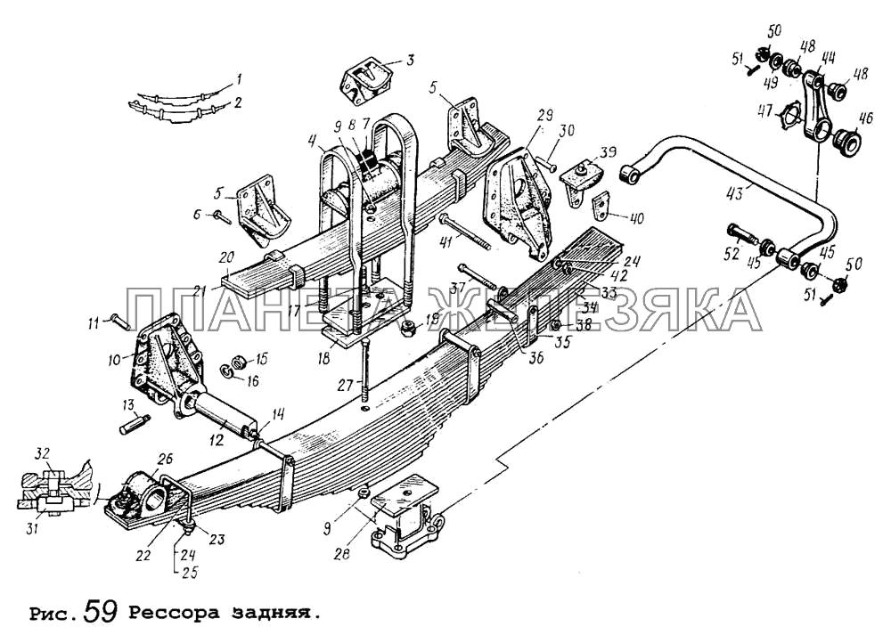 Рессора задняя МАЗ-5434