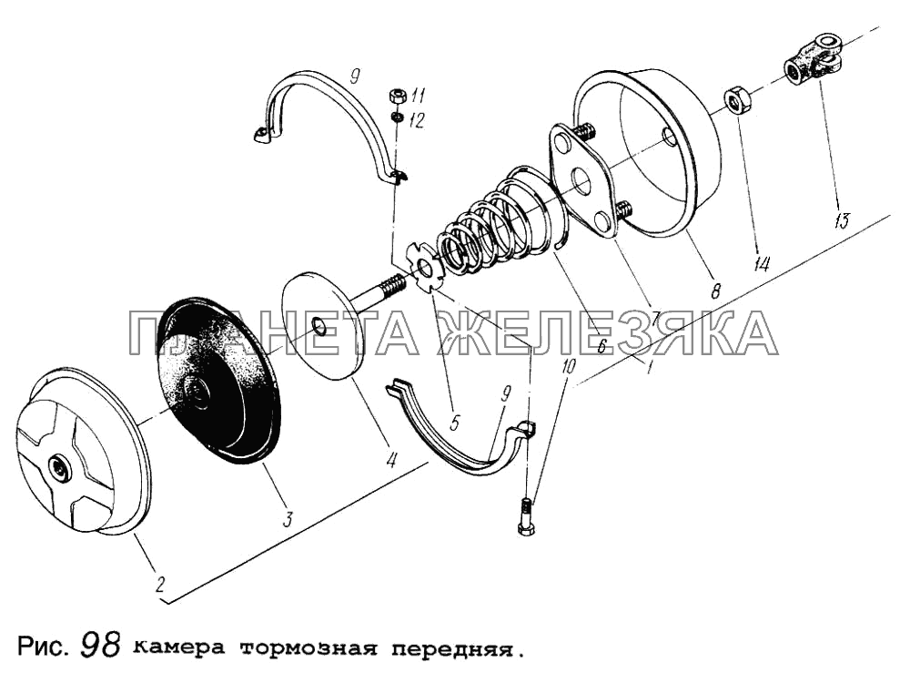 Камера тормозная передняя МАЗ-5434